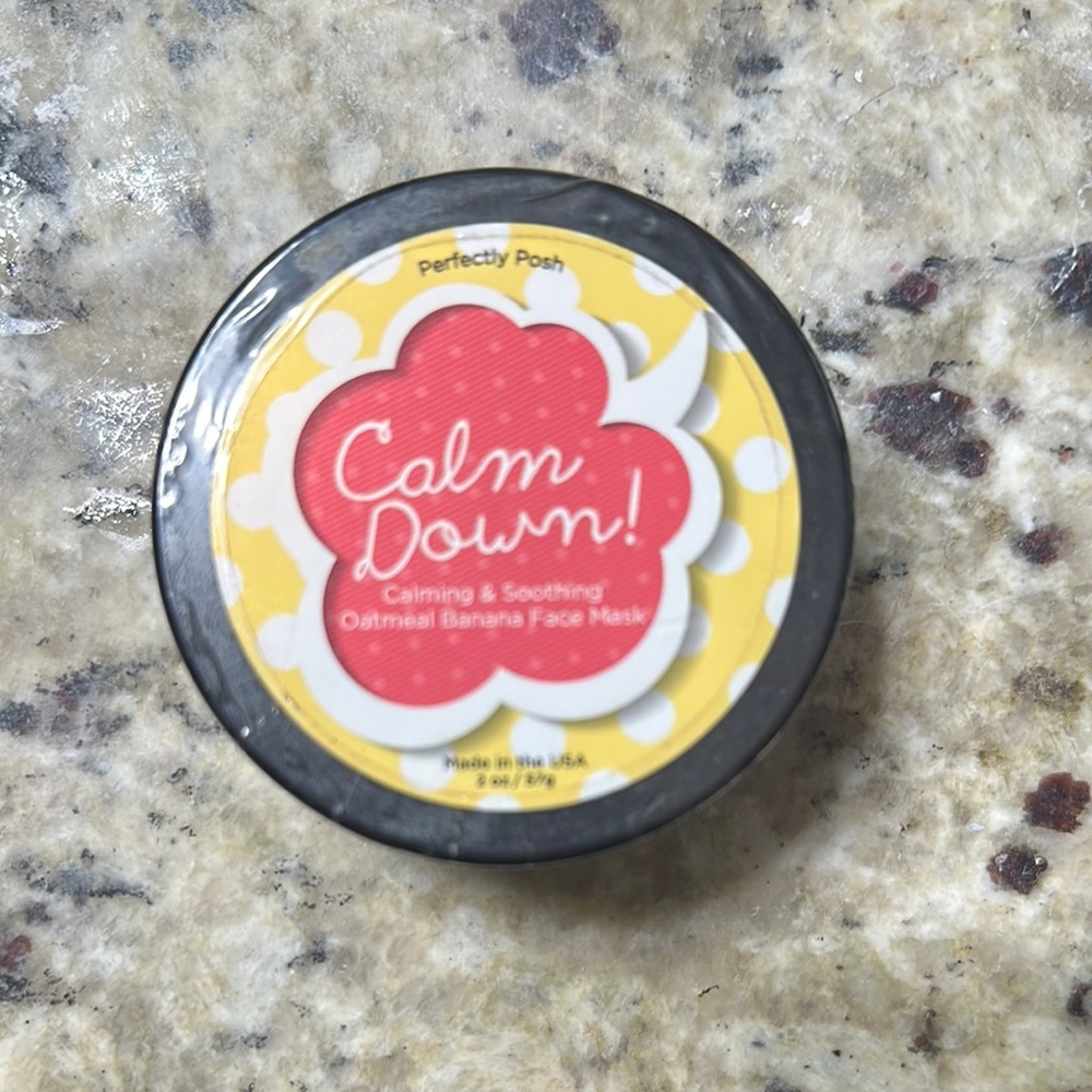 Perfectly Posh Calm Down Face Mask - Red and Yellow